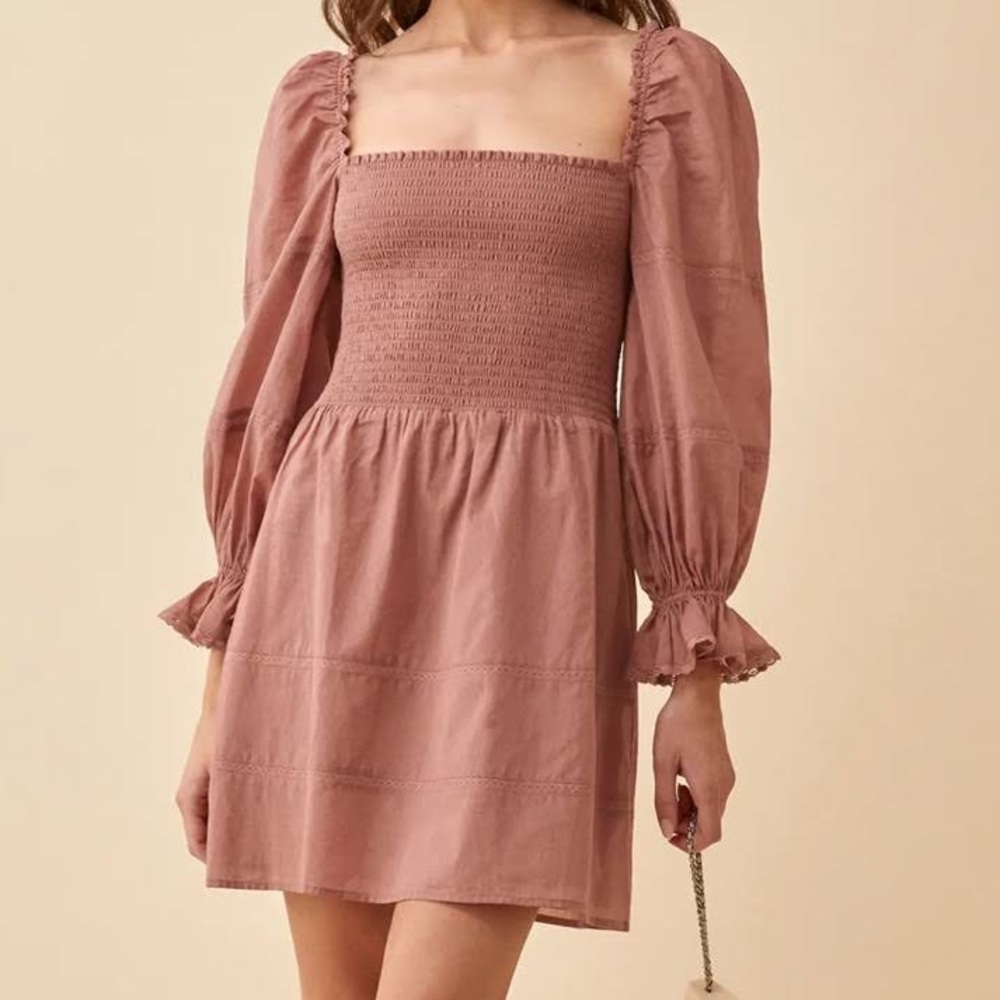 Reformation Dunes Dress in Praline